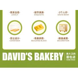 JAKI JK6218 6218 TIỆM BÁNH CỦA DAVID BEAR bộ đồ chơi xếp lắp ráp ghép mô hình BEAR DAVID'S BAKERY