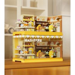 JAKI JK6218 6218 TIỆM BÁNH CỦA DAVID BEAR bộ đồ chơi xếp lắp ráp ghép mô hình BEAR DAVID'S BAKERY