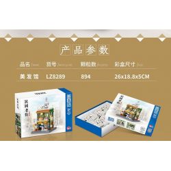 ZHEGAO LZ8289 8289 PHỐ CỔ TRUNG HOA DÂN QUỐC TIỆM LÀM TÓC bộ đồ chơi xếp lắp ráp ghép mô hình BARBER SHOP 894 khối