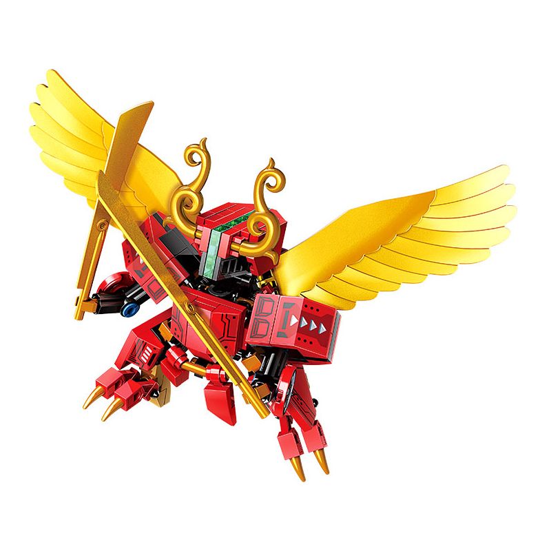 QMAN ENLIGHTEN KEEPPLEY 41231 SIÊU BỘ CƠ KHÍ THÚ GIÁP 4 LOẠI bộ đồ chơi xếp lắp ráp ghép mô hình 607 khối