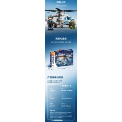 SEMBO 202249 MỘT QUỐC GIA HÙNG MẠNH TRỰC THĂNG Z-20J CỦA HẢI QUÂN bộ đồ chơi xếp lắp ráp ghép mô hình Movie & Game Phim Và Trò Chơi 550 khối