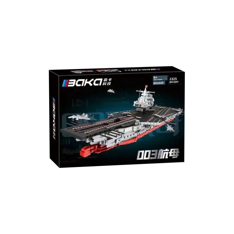 BAKA TECHNOLOGY BK6608 6608 non Lego TÀU SÂN BAY 003 bộ đồ chơi xếp lắp ráp ghép mô hình Military Army Quân Sự Bộ Đội 2325 khối