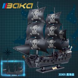 BAKA TECHNOLOGY 33305 TÀU CƯỚP BIỂN ĐEN bộ đồ chơi xếp lắp ráp ghép mô hình Pirates Of The Caribbean Cướp Biển Vùng Caribe 3863 khối