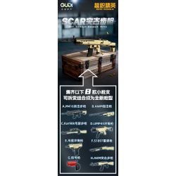 GUDI 40304 CHAOJI ELITE SCAR SÚNG TRƯỜNG TẤN CÔNG 8 TỔ HỢP bộ đồ chơi xếp lắp ráp ghép mô hình Military Army SOF COMBAT ASSAULT RIFLE Quân Sự Bộ Đội 815 khối