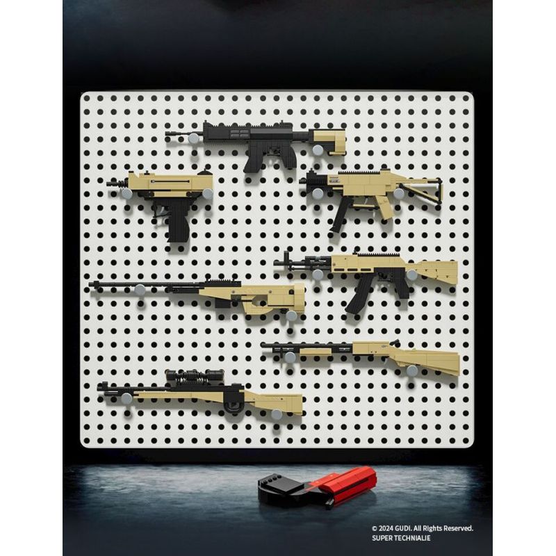 GUDI 40304 CHAOJI ELITE SCAR SÚNG TRƯỜNG TẤN CÔNG 8 TỔ HỢP bộ đồ chơi xếp lắp ráp ghép mô hình Military Army SOF COMBAT ASSAULT RIFLE Quân Sự Bộ Đội 815 khối