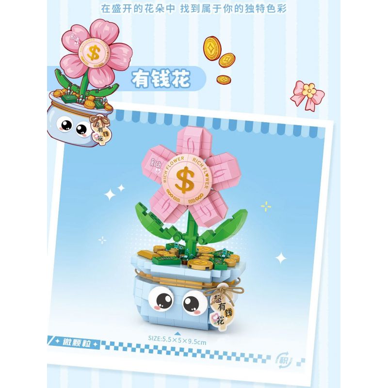 LOZ 8839 8840 8841 8842 CHẬU CÂY TRỒNG BẰNG ĐẦU NGÓN TAY bộ đồ chơi xếp lắp ráp ghép mô hình 1480 khối