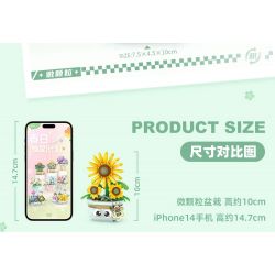 LOZ 8839 8840 8841 8842 CHẬU CÂY TRỒNG BẰNG ĐẦU NGÓN TAY bộ đồ chơi xếp lắp ráp ghép mô hình 1480 khối