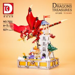 DK 7031 VỆ BINH RỒNG TRẬN CHIẾN THÁP PHÙ THỦY bộ đồ chơi xếp lắp ráp ghép mô hình DRAGON & GUARD BATTLE OF THE WITCH TOWER 927 khối