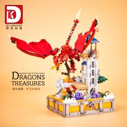 DK 7031 VỆ BINH RỒNG TRẬN CHIẾN THÁP PHÙ THỦY bộ đồ chơi xếp lắp ráp ghép mô hình DRAGON & GUARD BATTLE OF THE WITCH TOWER 927 khối