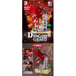 DK 7031 VỆ BINH RỒNG TRẬN CHIẾN THÁP PHÙ THỦY bộ đồ chơi xếp lắp ráp ghép mô hình DRAGON & GUARD BATTLE OF THE WITCH TOWER 927 khối