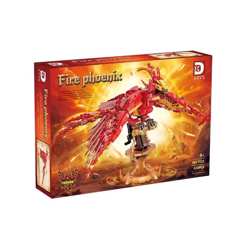DK 7032 PHƯỢNG HOÀNG RỰC LỬA bộ đồ chơi xếp lắp ráp ghép mô hình Harry Potter FIRE PHOENIX Chú Bé Phù Thủy 938 khối