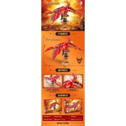 DK 7032 PHƯỢNG HOÀNG RỰC LỬA bộ đồ chơi xếp lắp ráp ghép mô hình Harry Potter FIRE PHOENIX Chú Bé Phù Thủy 938 khối