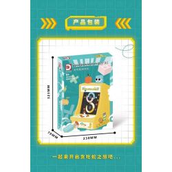 DK 5017 BẢNG ĐIỀU KHIỂN TRÒ CHƠI RẮN bộ đồ chơi xếp lắp ráp ghép mô hình SNAKE GAMECONSOLE 800 khối