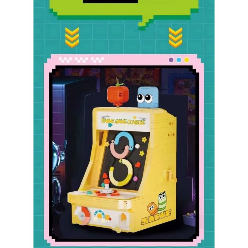 DK 5017 BẢNG ĐIỀU KHIỂN TRÒ CHƠI RẮN bộ đồ chơi xếp lắp ráp ghép mô hình SNAKE GAMECONSOLE 800 khối