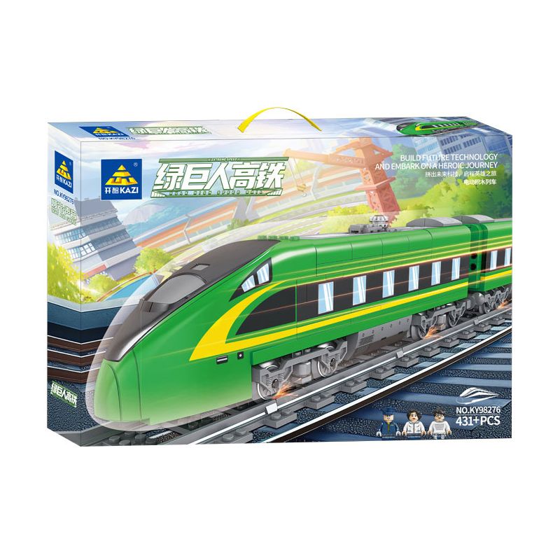 Kazi KY98276 98276 ĐƯỜNG SẮT CAO TỐC HULK bộ đồ chơi xếp lắp ráp ghép mô hình City HULK HIGH SPEED RAIL Thành Phố 431 khối