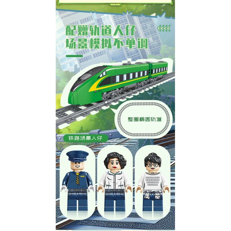 Kazi KY98276 98276 ĐƯỜNG SẮT CAO TỐC HULK bộ đồ chơi xếp lắp ráp ghép mô hình City HULK HIGH SPEED RAIL Thành Phố 431 khối