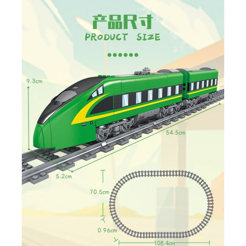 Kazi KY98276 98276 ĐƯỜNG SẮT CAO TỐC HULK bộ đồ chơi xếp lắp ráp ghép mô hình City HULK HIGH SPEED RAIL Thành Phố 431 khối