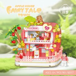 WEILE CREATION 6017 NHÀ TÁO bộ đồ chơi xếp lắp ráp ghép mô hình FAIRY TALE TOWN APPLE HOUSE 783 khối