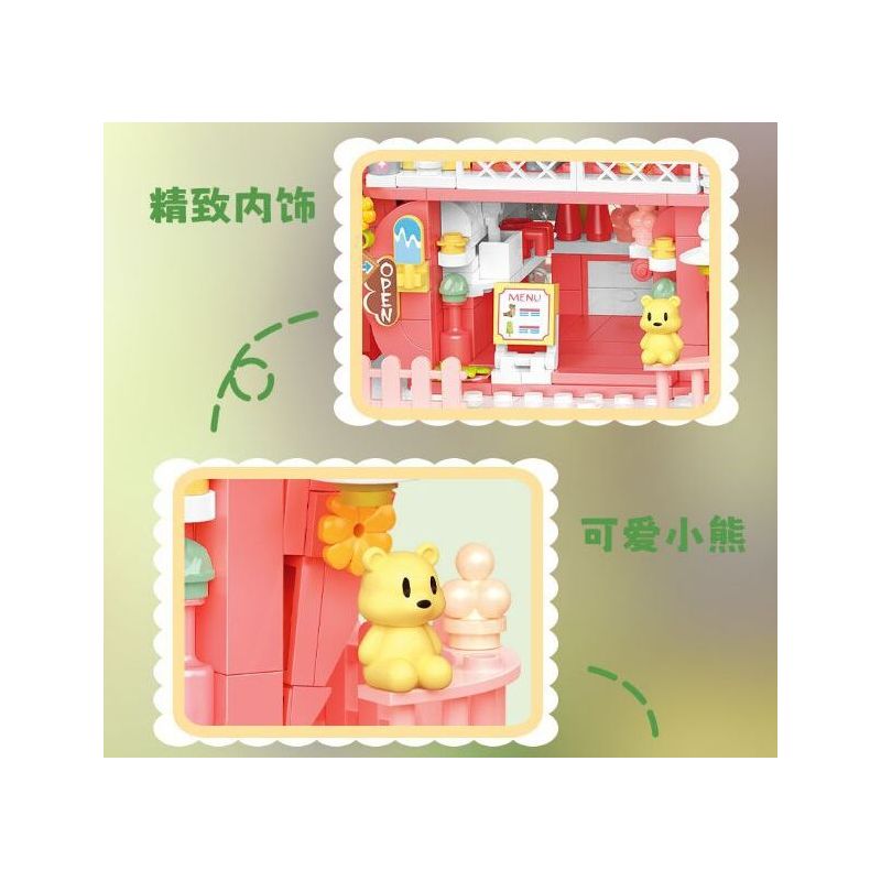 WEILE CREATION 6017 NHÀ TÁO bộ đồ chơi xếp lắp ráp ghép mô hình FAIRY TALE TOWN APPLE HOUSE 783 khối
