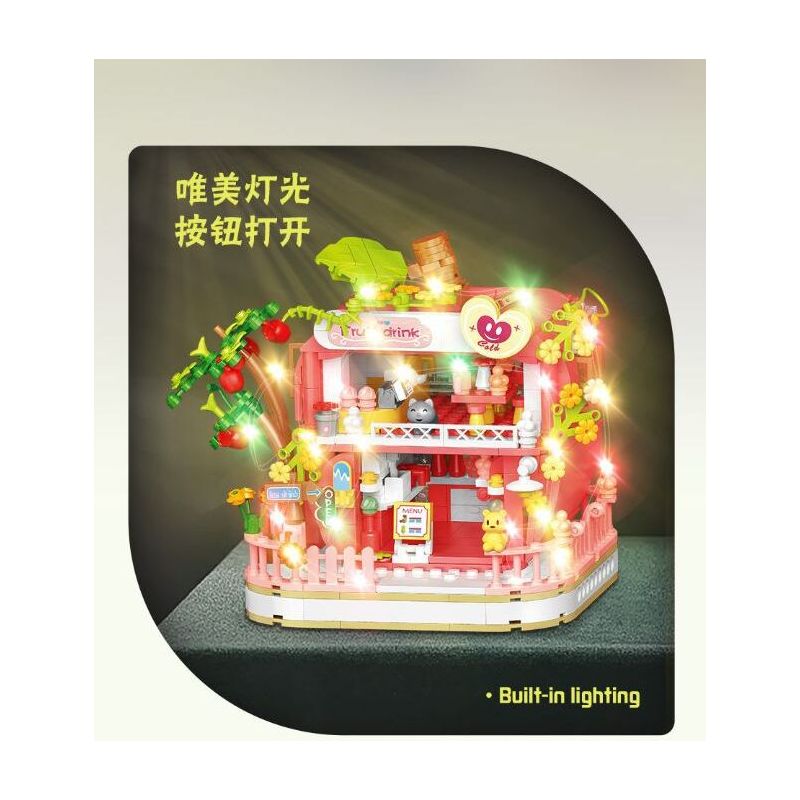 WEILE CREATION 6017 NHÀ TÁO bộ đồ chơi xếp lắp ráp ghép mô hình FAIRY TALE TOWN APPLE HOUSE 783 khối