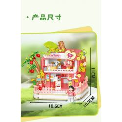 WEILE CREATION 6017 NHÀ TÁO bộ đồ chơi xếp lắp ráp ghép mô hình FAIRY TALE TOWN APPLE HOUSE 783 khối