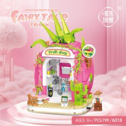 WEILE CREATION 6018 NHÀ THANH LONG bộ đồ chơi xếp lắp ráp ghép mô hình FAIRY TALE TOWN DRAGON FRUIT HOUSE 799 khối