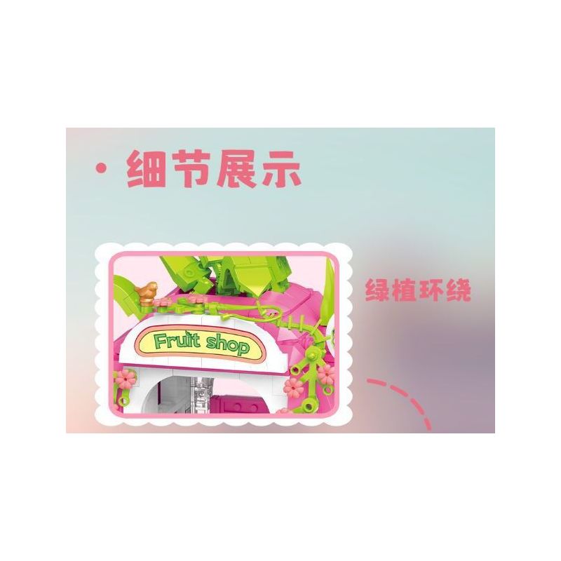 WEILE CREATION 6018 NHÀ THANH LONG bộ đồ chơi xếp lắp ráp ghép mô hình FAIRY TALE TOWN DRAGON FRUIT HOUSE 799 khối