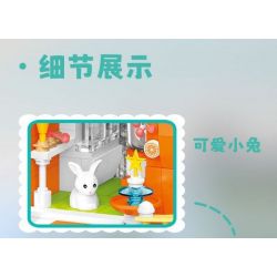 WEILE CREATION 6019 NHÀ MÀU CAM bộ đồ chơi xếp lắp ráp ghép mô hình FAIRY TALE TOWN ORANGE HOUSE 793 khối