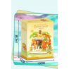 WEILE CREATION 6019 NHÀ MÀU CAM bộ đồ chơi xếp lắp ráp ghép mô hình FAIRY TALE TOWN ORANGE HOUSE 793 khối