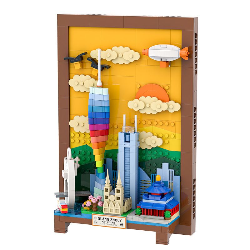 Lego WANGE LIGAO Dr.Luck 4922 Xếp hình lắp ráp ghép mô hình Bưu thiếp thành phố: Quảng Châu