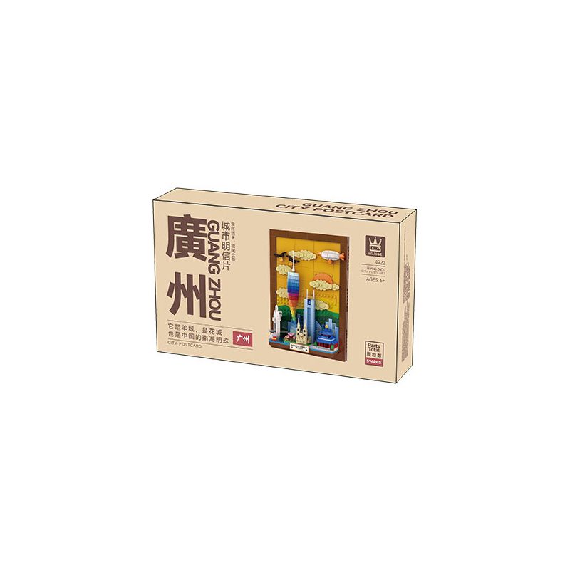 WANGE LIGAO DR.LUCK 4922 BƯU THIẾP THÀNH PHỐ QUẢNG CHÂU bộ đồ chơi xếp lắp ráp ghép mô hình Architecture Công Trình Kiến Trúc 596 khối