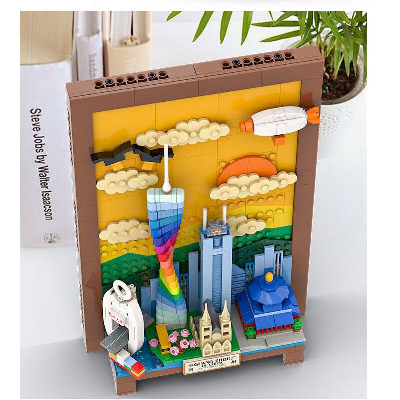 WANGE LIGAO DR.LUCK 4922 BƯU THIẾP THÀNH PHỐ QUẢNG CHÂU bộ đồ chơi xếp lắp ráp ghép mô hình Architecture Công Trình Kiến Trúc 596 khối