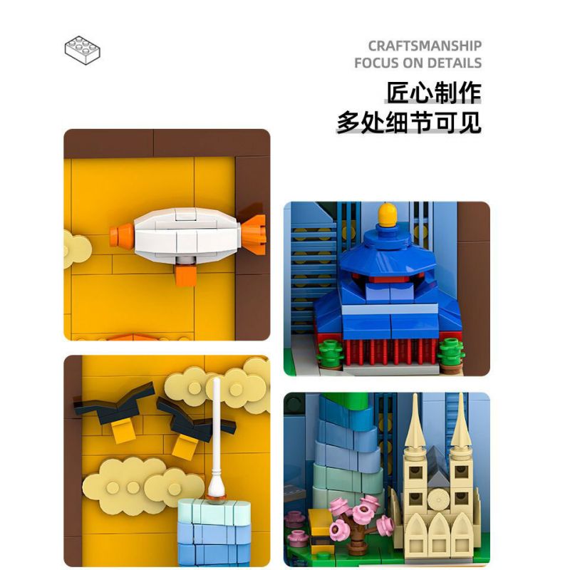 WANGE LIGAO DR.LUCK 4922 BƯU THIẾP THÀNH PHỐ QUẢNG CHÂU bộ đồ chơi xếp lắp ráp ghép mô hình Architecture Công Trình Kiến Trúc 596 khối