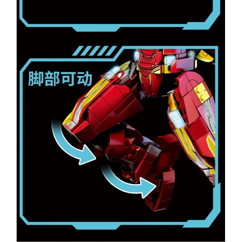 LY 76099 NGƯỜI SẮT MK50 bộ đồ chơi xếp lắp ráp ghép mô hình Super Heroes Siêu Nhân Anh Hùng 1568 khối