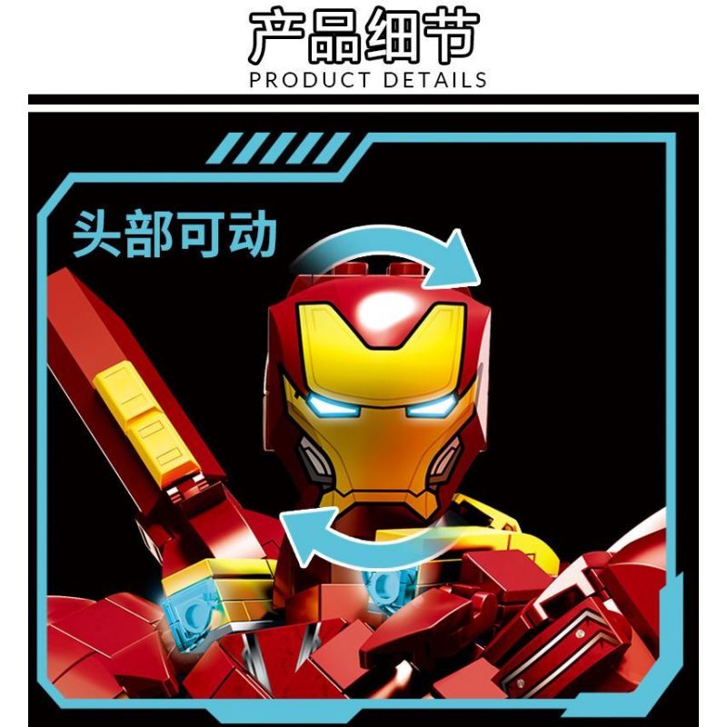 LY 76099 NGƯỜI SẮT MK50 bộ đồ chơi xếp lắp ráp ghép mô hình Super Heroes Siêu Nhân Anh Hùng 1568 khối