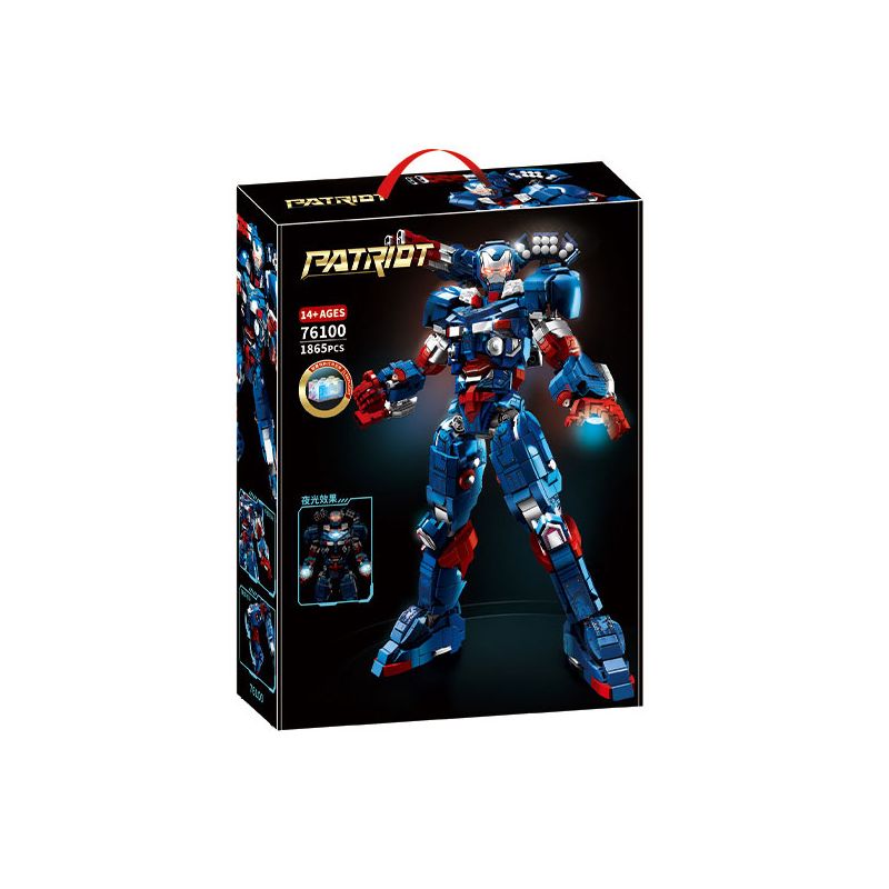 LY 76100 NGƯỜI YÊU NƯỚC SẮT THÉP bộ đồ chơi xếp lắp ráp ghép mô hình Super Heroes Siêu Nhân Anh Hùng 1865 khối