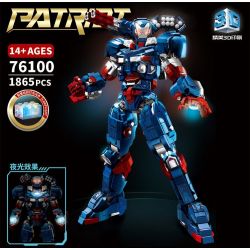 LY 76100 NGƯỜI YÊU NƯỚC SẮT THÉP bộ đồ chơi xếp lắp ráp ghép mô hình Super Heroes Siêu Nhân Anh Hùng 1865 khối