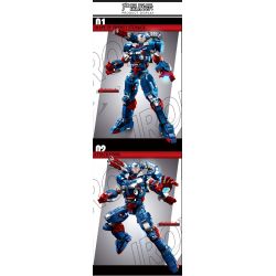 LY 76100 NGƯỜI YÊU NƯỚC SẮT THÉP bộ đồ chơi xếp lắp ráp ghép mô hình Super Heroes Siêu Nhân Anh Hùng 1865 khối