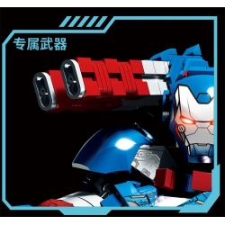 LY 76100 NGƯỜI YÊU NƯỚC SẮT THÉP bộ đồ chơi xếp lắp ráp ghép mô hình Super Heroes Siêu Nhân Anh Hùng 1865 khối