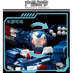 LY 76100 NGƯỜI YÊU NƯỚC SẮT THÉP bộ đồ chơi xếp lắp ráp ghép mô hình Super Heroes Siêu Nhân Anh Hùng 1865 khối