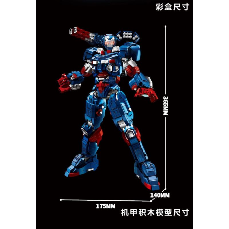 LY 76100 NGƯỜI YÊU NƯỚC SẮT THÉP bộ đồ chơi xếp lắp ráp ghép mô hình Super Heroes Siêu Nhân Anh Hùng 1865 khối