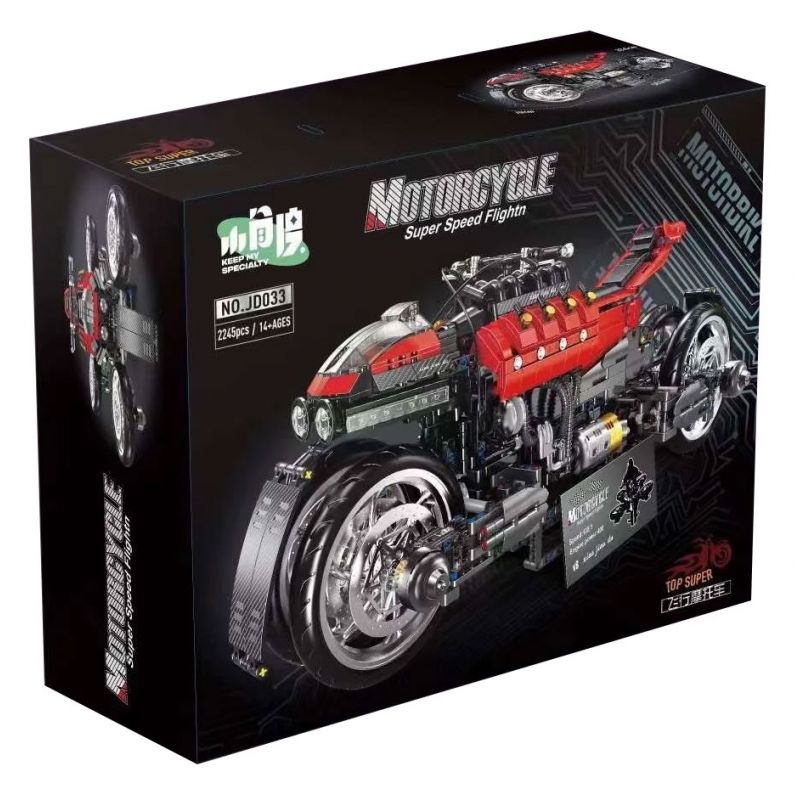 SMALL ANGLE JD033 non  XE MÁY BAY bộ đồ chơi xếp lắp ráp ghép mô hình  MOTORCYCLE Kỹ Thuật Công Nghệ Cao Mô Hình Phương Tiện 2245 khối