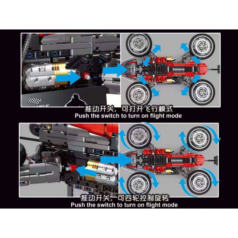 SMALL ANGLE JD033 XE MÁY BAY bộ đồ chơi xếp lắp ráp ghép mô hình Technic MOTORCYCLE Kỹ Thuật Công Nghệ Cao Mô Hình Phương Tiện 2245 khối