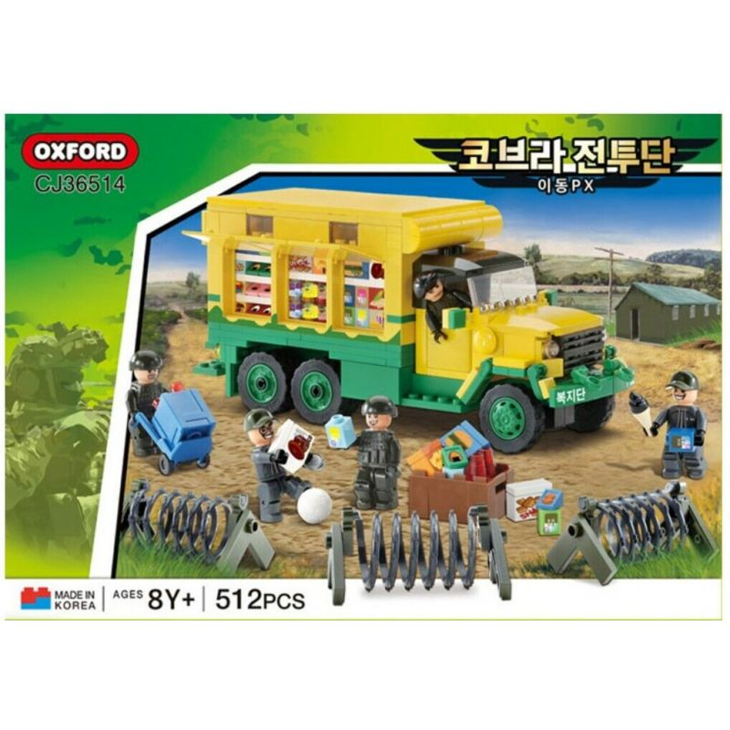 OXFORD CJ36514 36514 non Lego LỰC LƯỢNG RẮN HỔ MANG PX DI ĐỘNG bộ đồ chơi xếp lắp ráp ghép mô hình Military Army 이동PX Quân Sự Bộ Đội 512 khối