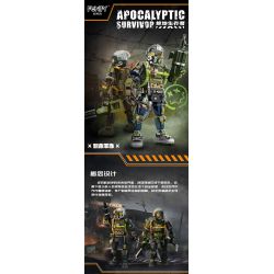 FUNIFY W9100 9100 NGƯỜI SỐNG SÓT CỦA JEDI HANS bộ đồ chơi xếp lắp ráp ghép mô hình Military Army APOCALYPTIC SURVIVOR HANS Quân Sự Bộ Đội