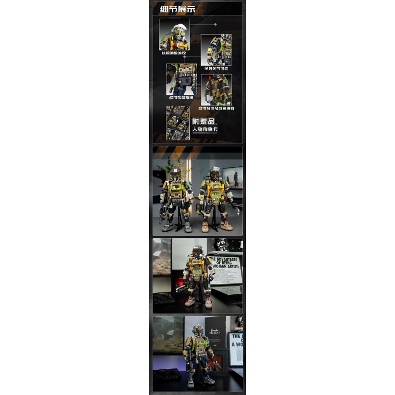 FUNIFY W9100 9100 NGƯỜI SỐNG SÓT CỦA JEDI HANS bộ đồ chơi xếp lắp ráp ghép mô hình Military Army APOCALYPTIC SURVIVOR HANS Quân Sự Bộ Đội