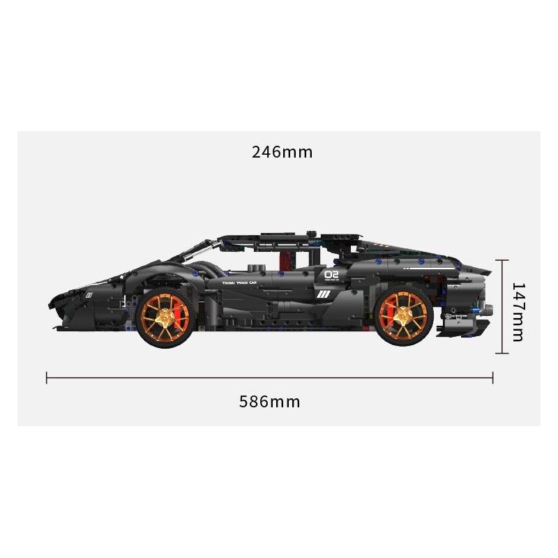 TAKUGI T3004 3004 KHÁI NIỆM LAMBO V8 1:8 bộ đồ chơi xếp lắp ráp ghép mô hình Technic Kỹ Thuật Công Nghệ Cao Mô Hình Phương Tiện 3520 khối