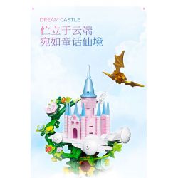 ZHEGAO 643001 GẤU VỪA CHỚM NỞ LÂU ĐÀI TRÊN MÂY bộ đồ chơi xếp lắp ráp ghép mô hình CLOUD CASTLE 995 khối