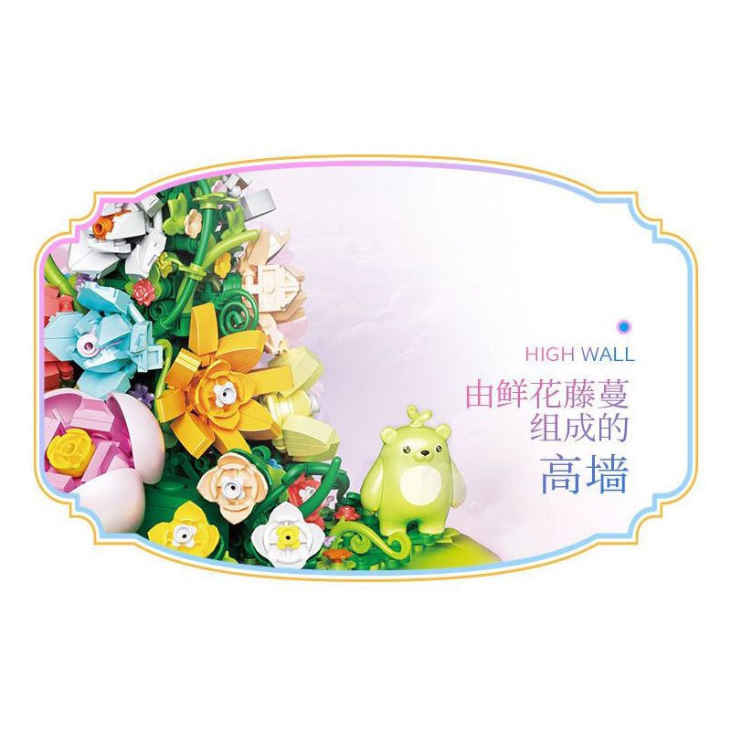 ZHEGAO 643001 GẤU VỪA CHỚM NỞ LÂU ĐÀI TRÊN MÂY bộ đồ chơi xếp lắp ráp ghép mô hình CLOUD CASTLE 995 khối