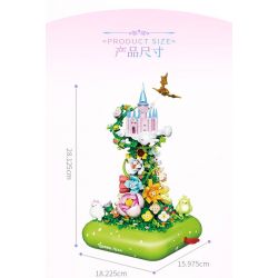 ZHEGAO 643001 GẤU VỪA CHỚM NỞ LÂU ĐÀI TRÊN MÂY bộ đồ chơi xếp lắp ráp ghép mô hình CLOUD CASTLE 995 khối